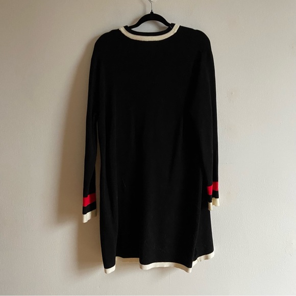Zara knit black pearl button relaxed fit dress - Picture 8 of 11